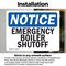 Signmission Emergency Boiler Shutoff, 10 in W x Rectangle, Vinyl Decal OS-2PACK-NS-D-710-L-11769 - alternate 2